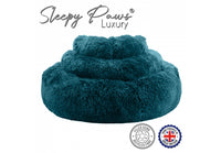 Ancol - Sleepy Paws Super Plush Donut Bed - Teal - Large (100cm)