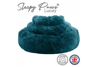 Ancol - Sleepy Paws Super Plush Donut Bed - Teal - Medium (70cm)