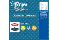 Ancol - Bone Patterned Adjustable Collar - Blue - 20-30cm