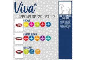 Ancol - Viva Padded Nylon Buckle Collar - Raspberry Pink - Size 5 (50Cm/20")