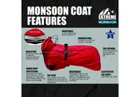 Ancol - Extreme Monsoon Dog Coat - Red - 50cm