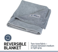 PetFusion - Premium Pet Fleece Blanket, Grey - Large (135 x 112cm)