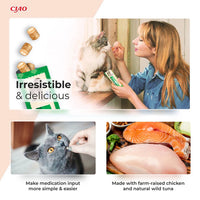 Churu Bites - Receta de pollo envuelto en atún, Para gatos - 3x10g
