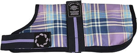 Outhwaite - Padded Tartan Dog Coat - Lilac - 41cm