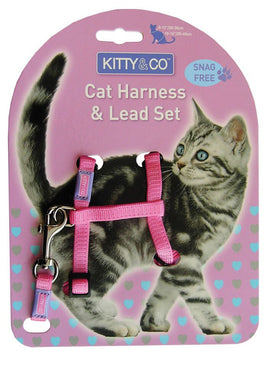 Kitty & Co - Cat Harness & Lead Set - Assorted - 30-40cm