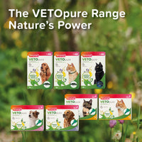 Beaphar - VETOpure Plant-Based Protection Flea Spot-On for Cats - 3 Pipettes