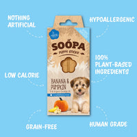 Soopa -Dental Sticks Banana & Pumpkin - Puppy - 100g