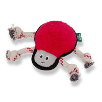 Beco - Recycled Rough and Tough Dog Toy - Spider - Medium - Red