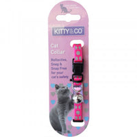 Kitty & Co - Polka Dot Reflective Snag Snap Free Cat Collar - Asst Colour - 8-12” (20-30cm)