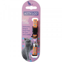 Kitty & Co - Polka Dot Reflective Snag Snap Free Cat Collar - Asst Colour - 8-12” (20-30cm)