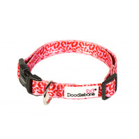 Doodlebone - Pattern Collar - Ruby Leopard - Size 1-2
