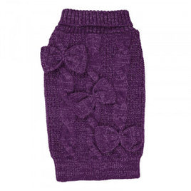 James & Steel - Sparkle Bow jumper - Purple - Small (23cm)