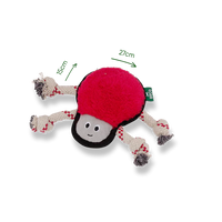 Beco - Recycled Rough and Tough Dog Toy - Spider - Medium - Red