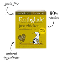 Forthglade - Just 90% Poultry Grain Free Complementary Wet Dog Food - 395g pouch (12 Pack)