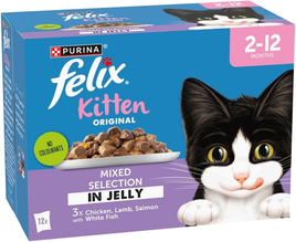 FELIX - Original Kitten Food, Mixed Menu in Jelly Wet - 12pk