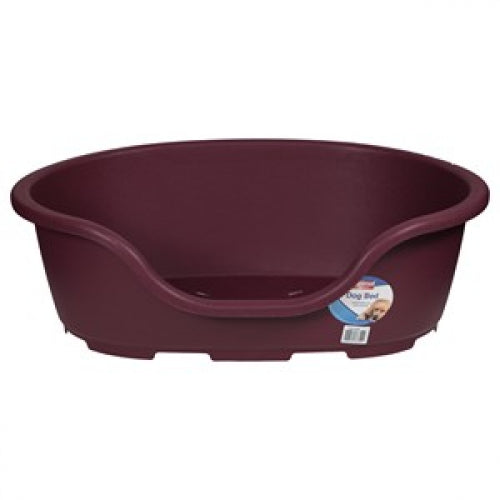 Animal Instincts - Plastic Dog Bed - Aubergine - 69cm