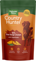 Natures Menu - Country Hunter Free Range Chicken Dog Food -  150g Pouch 6pk