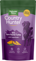 Natures Menu - Country Hunter Wet Dog Food - Farm Reared Turkey - 150g Pouch (6pk)