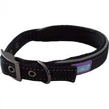 Dog & Co - Reflective Padded Dog Collar - Black - Small