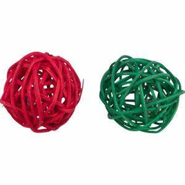 Trixie - Rattan Xmas Ball Bells - 2 pk