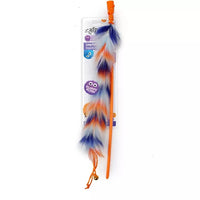 All For Paws - Furry Ball Long Fluffy Wand - Orange