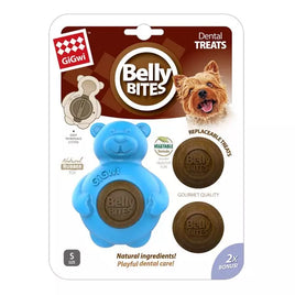 GiGwi - Belly Bites Bear With Replaceable Treats - Blue - Small