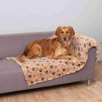 Trixie - Laslo Dog Blanket With Paw Design - Beige - 150 x 100cm