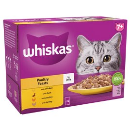 Whiskas - Senior 7+ Poultry Selection in Jelly Pouches - 12 x 85g