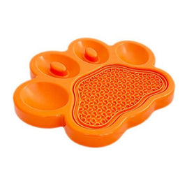 PAW 2in1 - Slow Feeder & Lick Pad - Orange