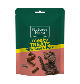 Natures Menu - Meaty Dog Treats, Beef & Pork