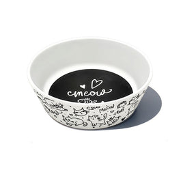 Tarhong - Black & White Meow Bowl - Small
