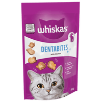 WHISKAS - Dentabites Adult Cat Treats with Chicken - 40g