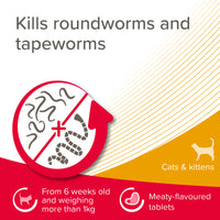 Beaphar - WORMClear Tablets for Cats & Kittens - 4 pk