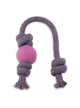 Beco - Beco Things Natural Rubber Ball on Rope - Pink - Large