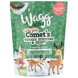 Wagg - Xmas Comets Turkey, Stuffing & Gravy Treats - 500g