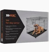 RAC - Fold Flat Metal Crate With Plastic Tray - Black - Small (61x49x43cm)