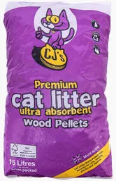 CJ's - Woodbased Cat Litter - 30 Ltr