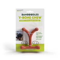 Bamboodles - Y-Bone Shaped, Bacon
