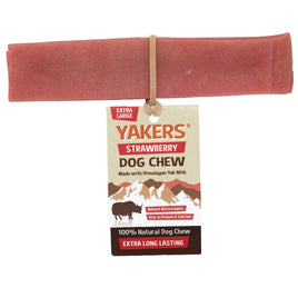 Yakers - Yak Dog Chew - Strawberry - XL