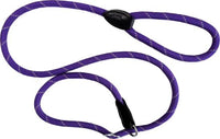 Hem & Boo - Mountain Rope Slip Lead - 1/2" x 60" (1.2 x 150cm) - Purple/Reflective