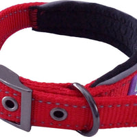 Hem & Boo - Reflective And Padded Dog Collar - Black - Medium