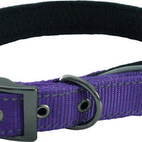 Hem & Boo - Reflective And Padded Dog Collar - Black - Medium