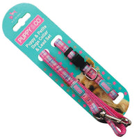 Hem And Boo - Tartan Pink Lead & Collar Set - Medium