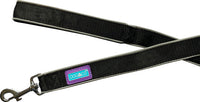 Hem & Boo - Padded Reflective Lead - Purple -  Large (1" x 48")