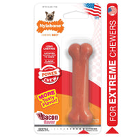 Nylabone - Power Chew Durable Dog Chew Toy - Bacon - XSmall/Petite (Upto 15lbs)