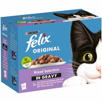 Felix - Meat Selection In Gravy Adult Wet Cat Food - 100g Pouch - 12 Pack