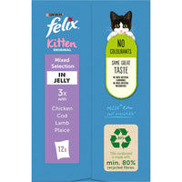 Felix - Mixed Meat Kitten Wet Food - 100g Pouch - 12 Pack