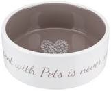 Pet's Home - Ceramic Bowl - Cream/Taupe - 16cm