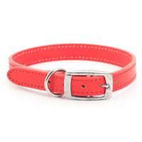 Ancol - Leather Collar - Red - 18"
