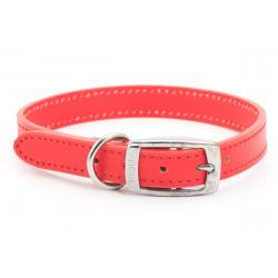Ancol - Leather Collar - Red - 18